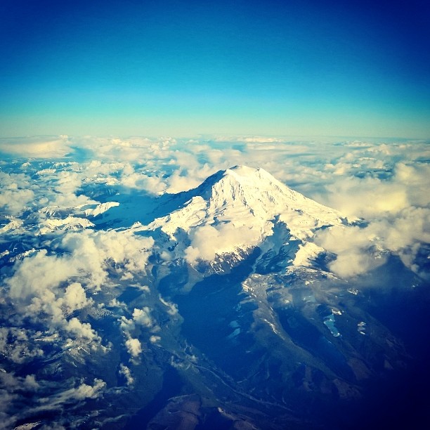 Spectacular view of #MtRainier on my way to #LAX.  #Sometimes it is worth taking the #windoseat.