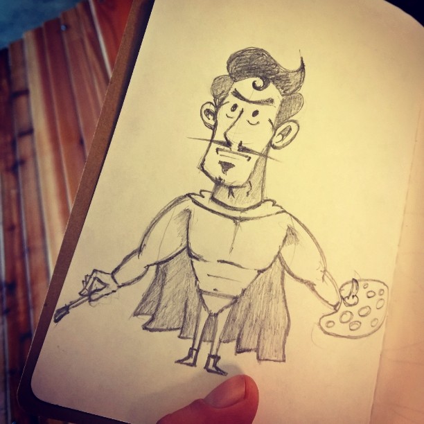 I #found this #sketch in my #garage #sketchbook.  #superhero #art #superarthero