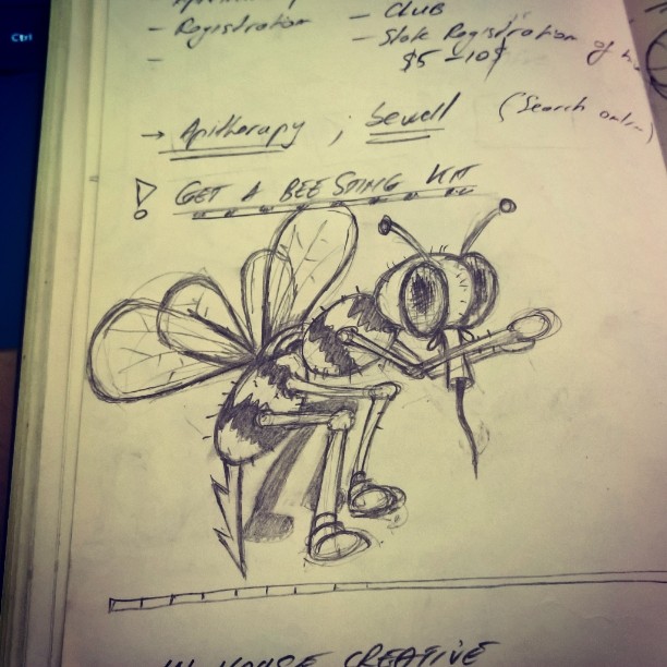 #meetingdoodle #NoABee #stinger #draw #sketch