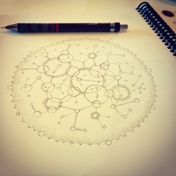 #meetingdoodle #sketch #draw #constellation #circular #design #rotring