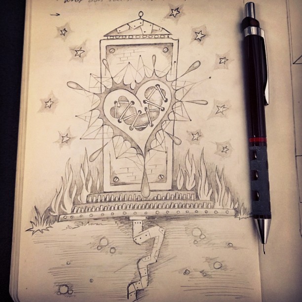 #meetingdoodle #sketch #heart #draw #rotring #illustration