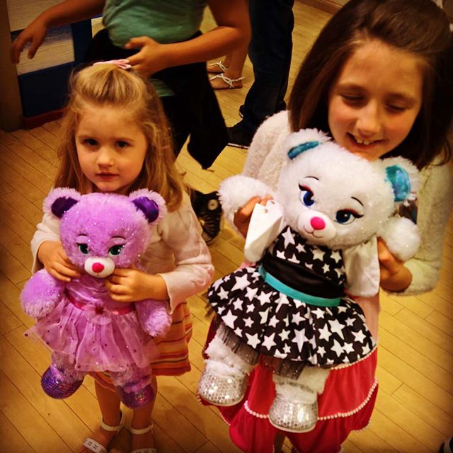 We did the #buildabear thibg this weekend in #disneydowntown.  #luckyus... I can't wait to go back there, never :).