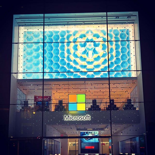 #digitalmaterials #blue #ice #retail #facade #5thavenue #MicrosoftStore