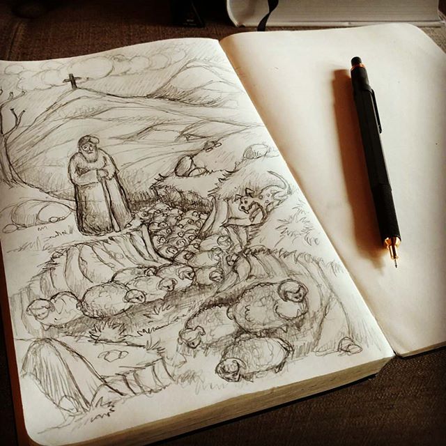 #thegoodshepherd #drawing #sketch #rotring800 #rotring