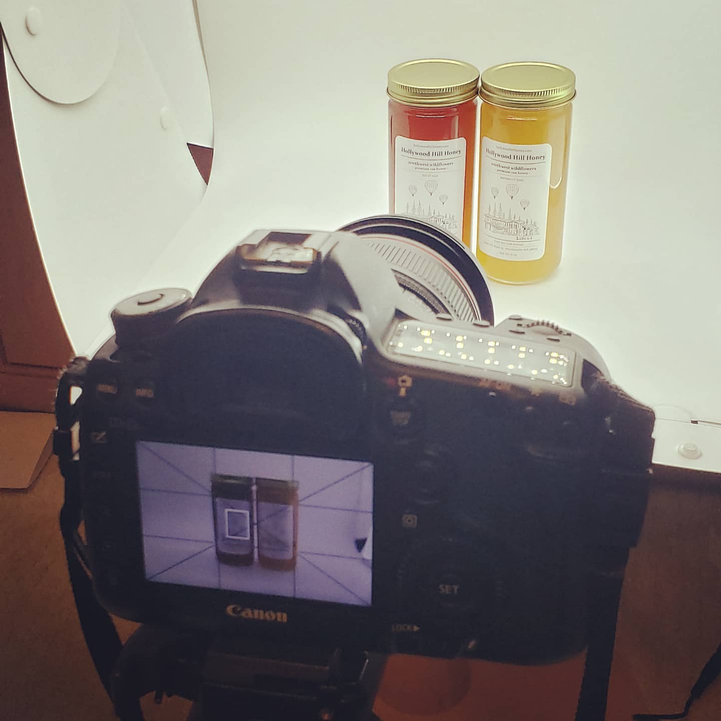 #hollywoodhillhoney #productphotography #honey #whitebox