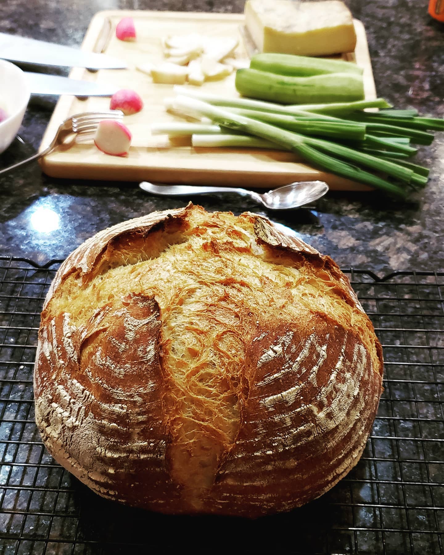 #freshbread #greenonions #slănină #radishes.  #nothingelsematters